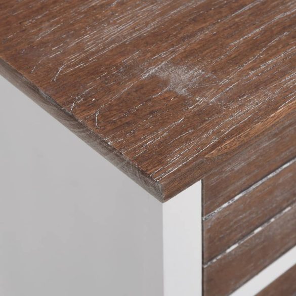 2 db barna és fehér 2 fiókos éjjeliszekrény