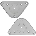 4 db állítható magasságú króm asztalláb 870 mm