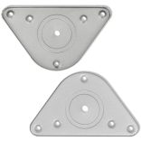 4 db állítható magasságú csiszolt nikkel asztalláb 870 mm