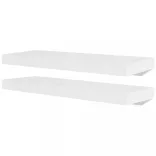 2 db fehér MDF lebegő fali könyvpolc/DVD tároló