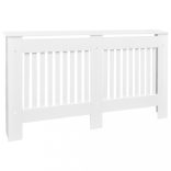 Fehér szerelt fa radiátorburkolatos szekrény 152 cm