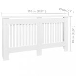 Fehér szerelt fa radiátorburkolatos szekrény 152 cm