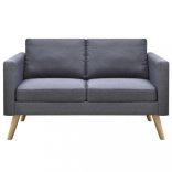 sötétszürke 2 személyes szövet kanapé