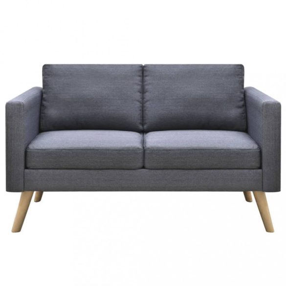 sötétszürke 2 személyes szövet kanapé