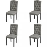 4 db szürke szövet étkezőszék