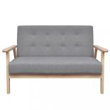 világosszürke 2 személyes szövet kanapé