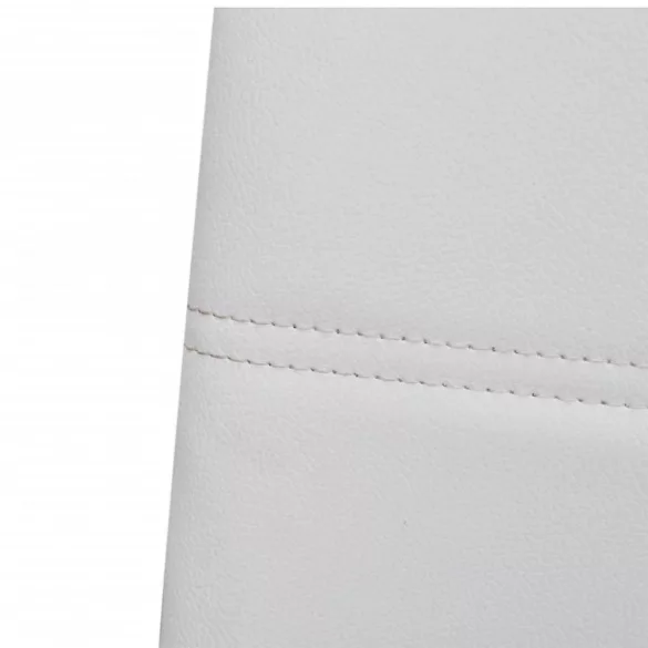 4 db fehér műbőr szánkótalpas étkezőszék