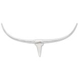 Falra szerelhető alumínium bika fej 100 cm ezüst szín