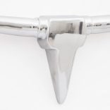 Falra szerelhető alumínium bika fej 100 cm ezüst szín