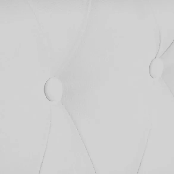 3 személyes fehér műbőr Chesterfield kanapé