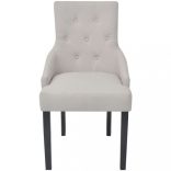 2 db szürkés krémszínű szövet étkezőszék