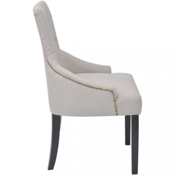 2 db szürkés krémszínű szövet étkezőszék