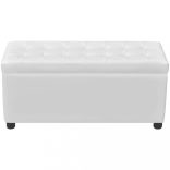 fehér műbőr tárolózsámoly