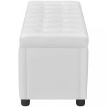 fehér műbőr tárolózsámoly