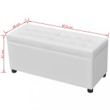 fehér műbőr tárolózsámoly