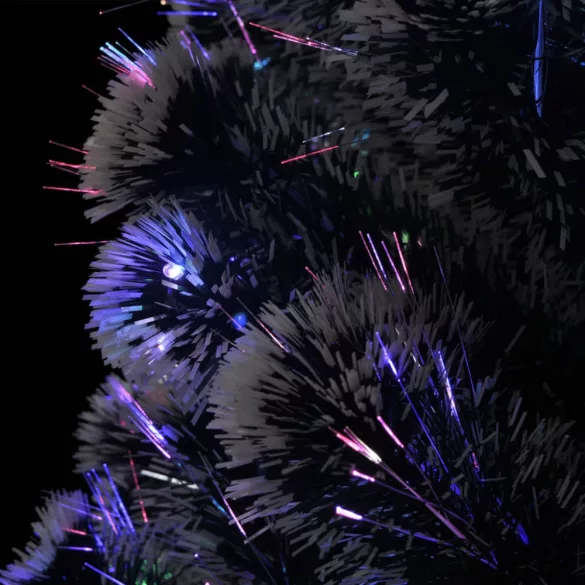 száloptikás megvilágított karácsonyfa állvánnyal és LED-es 180 cm