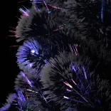 száloptikás megvilágított karácsonyfa állvánnyal és LED-es 210 cm