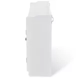 Fehér MDF fali könyvpolc/DVD/pohár tároló