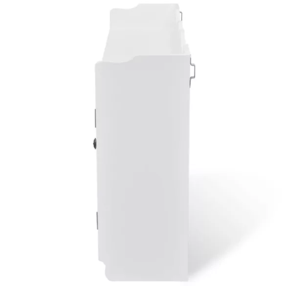 Fehér MDF fali könyvpolc/DVD/pohár tároló