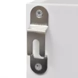 Fehér MDF fali könyvpolc/DVD/pohár tároló