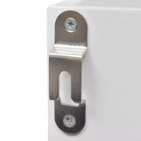 Fehér MDF fali könyvpolc/DVD/pohár tároló