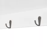 Fehér MDF fali könyvpolc/DVD/pohár tároló