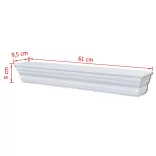 Aaliyah 2 db fehér fali polc