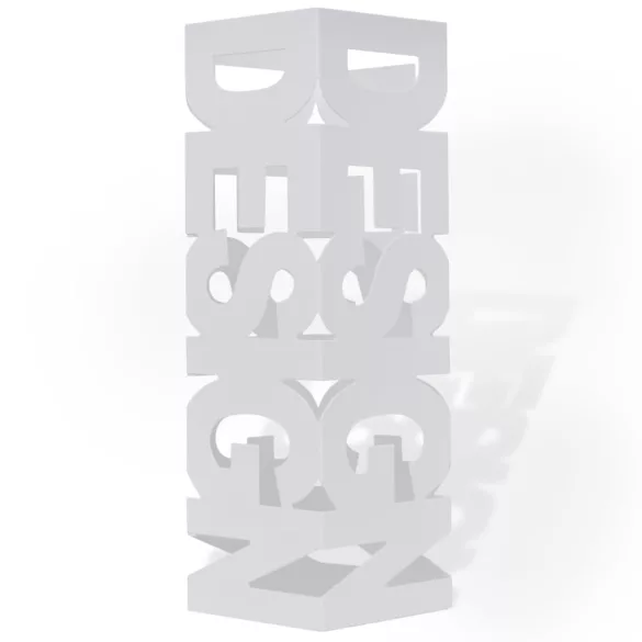 Szögletes esőermyő / sétabot tartó 48,5 cm fehér