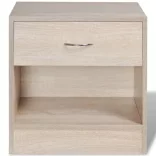 2 db tölgy színű fiókos éjjeliszekrény