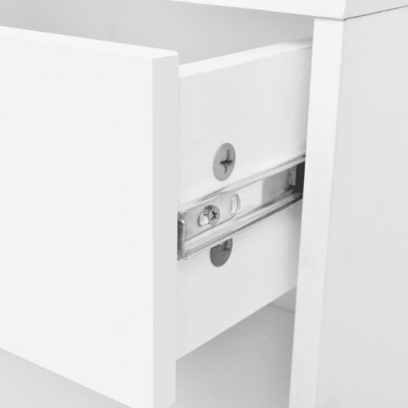 2 db fehér fiókos éjjeliszekrény