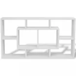 Lebegő 8 fülkés fali polc fehér