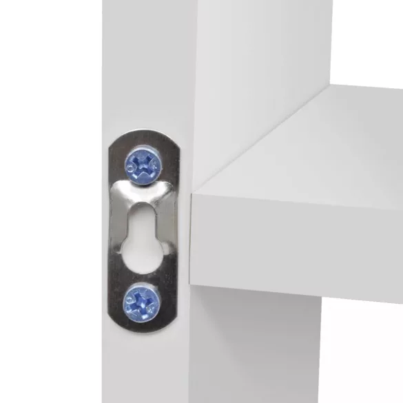 Lebegő 8 fülkés fali polc fehér