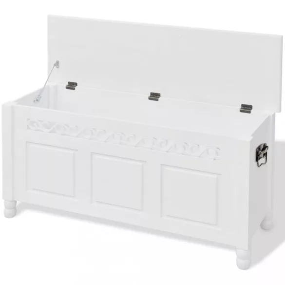 Fehér MDF barokk stílusú tároló láda