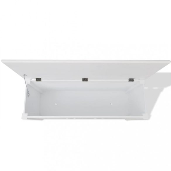 Fehér MDF barokk stílusú tároló láda