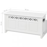 Fehér MDF barokk stílusú tároló láda