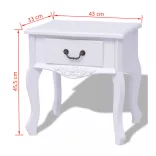 Fehér MDF éjjeliszekrény