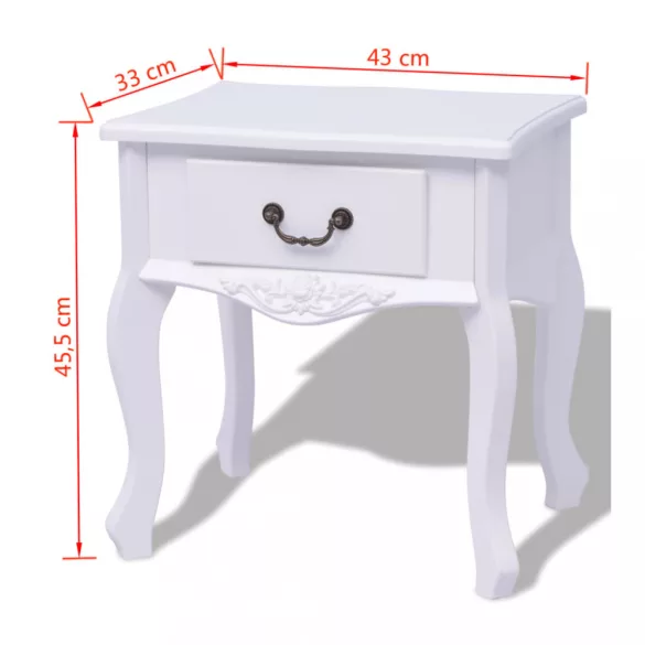 Fehér MDF éjjeliszekrény