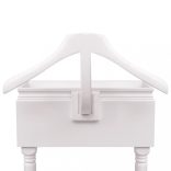 Fehér fa ruhatartó állvány szekrénnyel