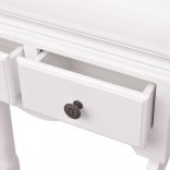 Fehér fa ruhatartó állvány szekrénnyel