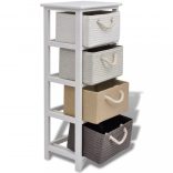 4 fiókos fa tárolószekrény