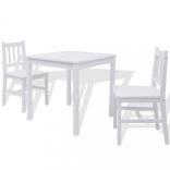 3 darabos fehér fenyőfa étkező szett
