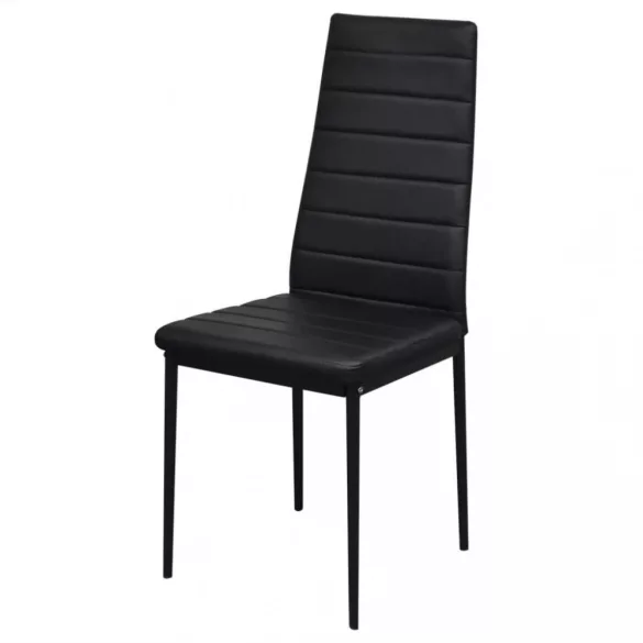 7 darabos  fekete étkező asztal szett