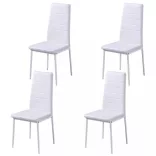 5 darabos étkező asztal szett fekete és fehér