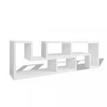 dupla L-alakú fehér TV-szekrény