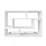 dupla L-alakú fehér TV-szekrény