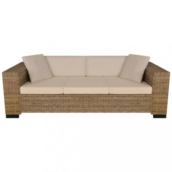 8 darabos háromszemélyes valódi rattan kanapé szett