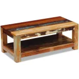 tömör újrahasznosított fa dohányzóasztal 90 x 45 x 35 cm