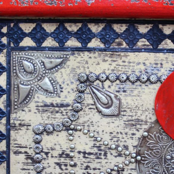 80x40x45 cm Piros mangófa tárolóláda