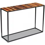 tömör újrahasznosított fa konzolasztal 110 x 35 x 76 cm