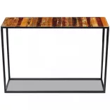 tömör újrahasznosított fa konzolasztal 110 x 35 x 76 cm